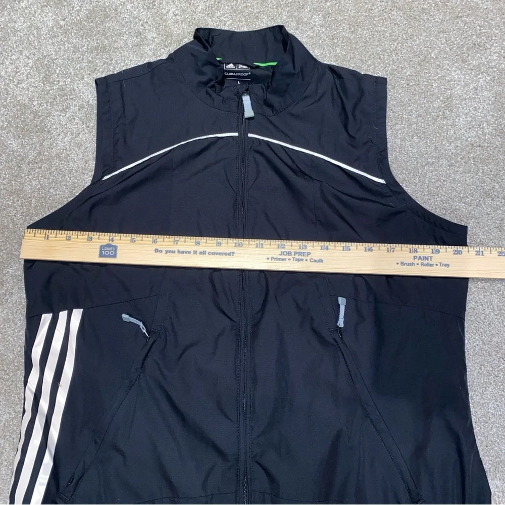 Adidas‎ Golf Climaproof Wind Vest Black Woman’s L Zip Up Zippered Pockets